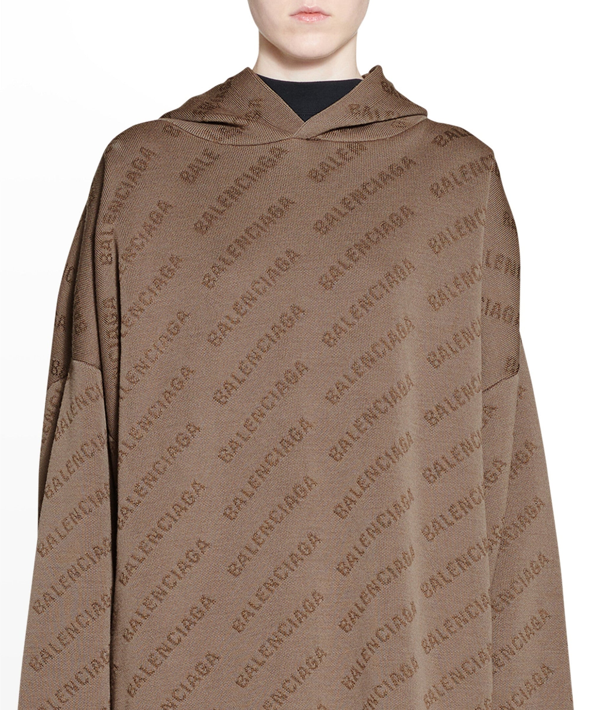 Mini Allover Logo Hoodie - Brown & Brown
