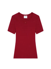 Signature contrast T-Shirt - Grenat & Black