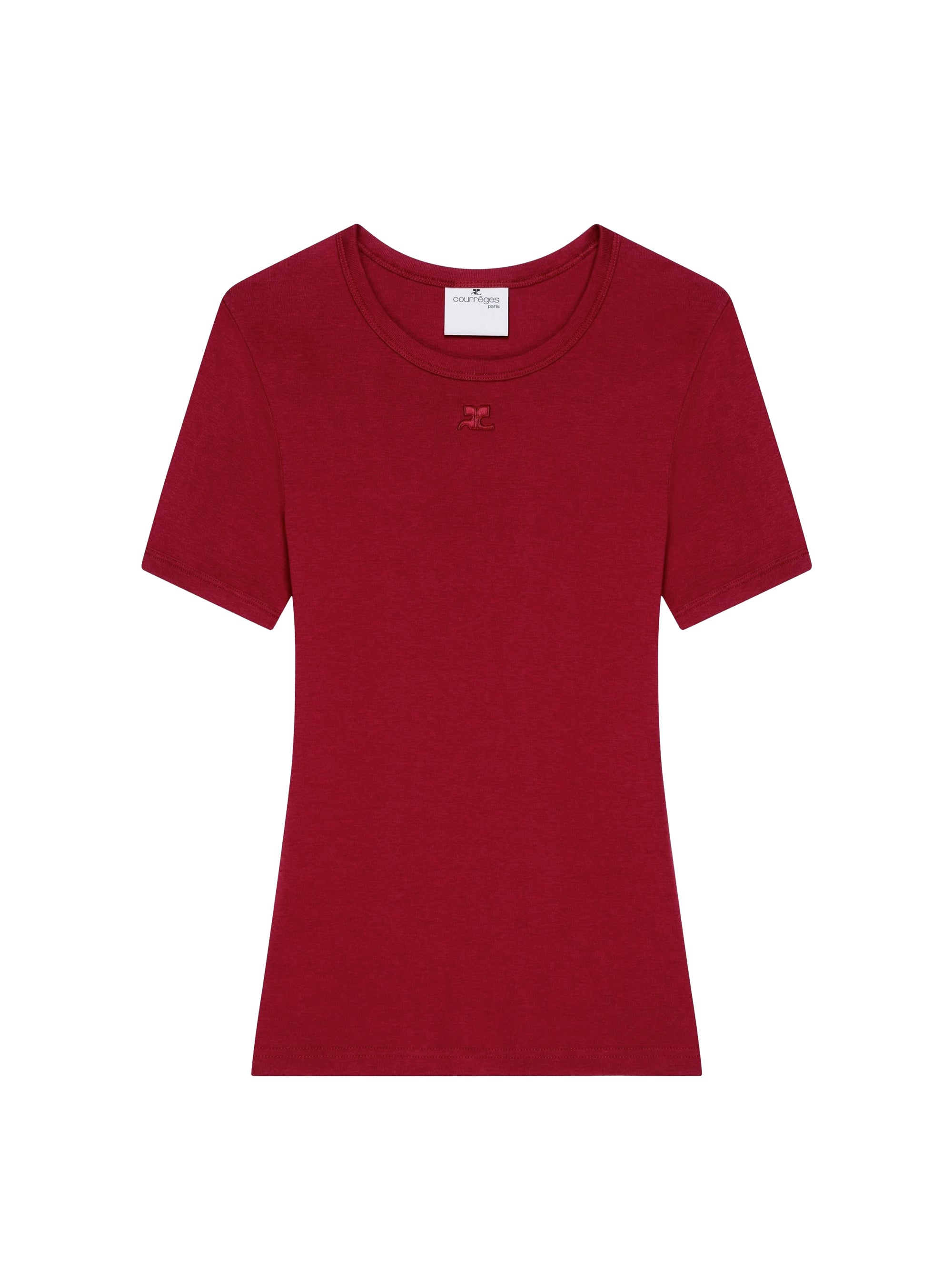 Signature contrast T-Shirt - Grenat & Black