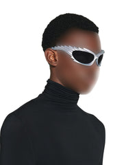Spike Rectangle Sunglasses - Silver