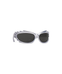 Spike Rectangle Sunglasses - Silver