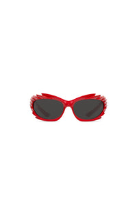Spike Rectangle amaranth Sunglasses - Amaranth