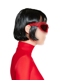 Spike Rectangle amaranth Sunglasses - Amaranth