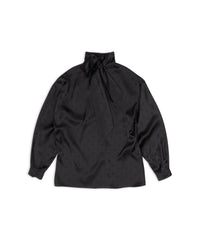 Logo Letters All Over Hourglass Blouse - Black