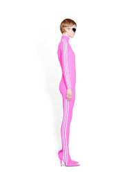Balenciaga X Adidas Long Sleeve Cycling Mini neon pink Dress - Neon Pink