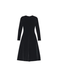 A-Line Crewneck black Dress - Black