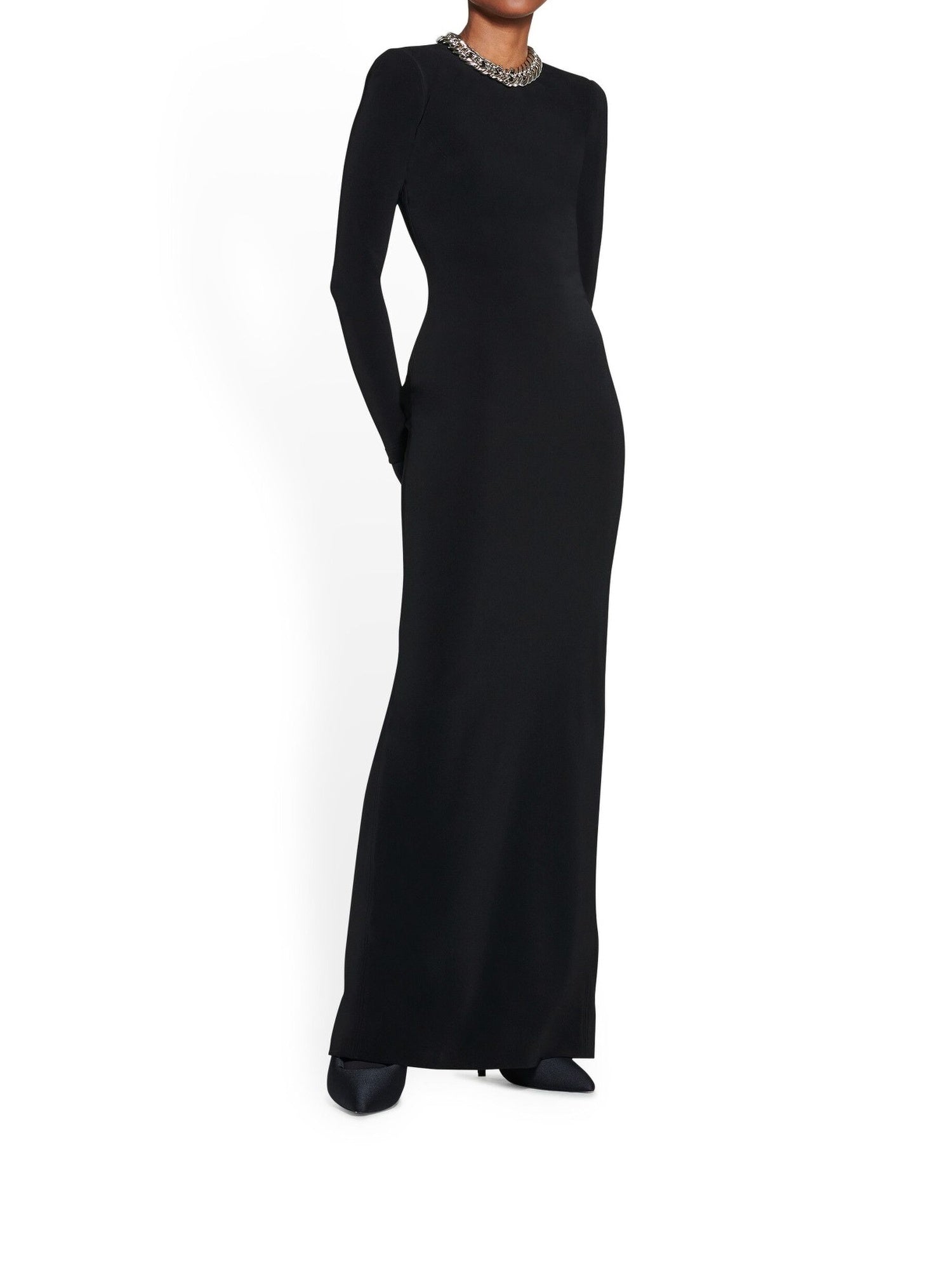 Maxi Crewneck black Dress - Black