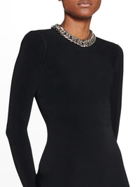 Maxi Crewneck black Dress - Black