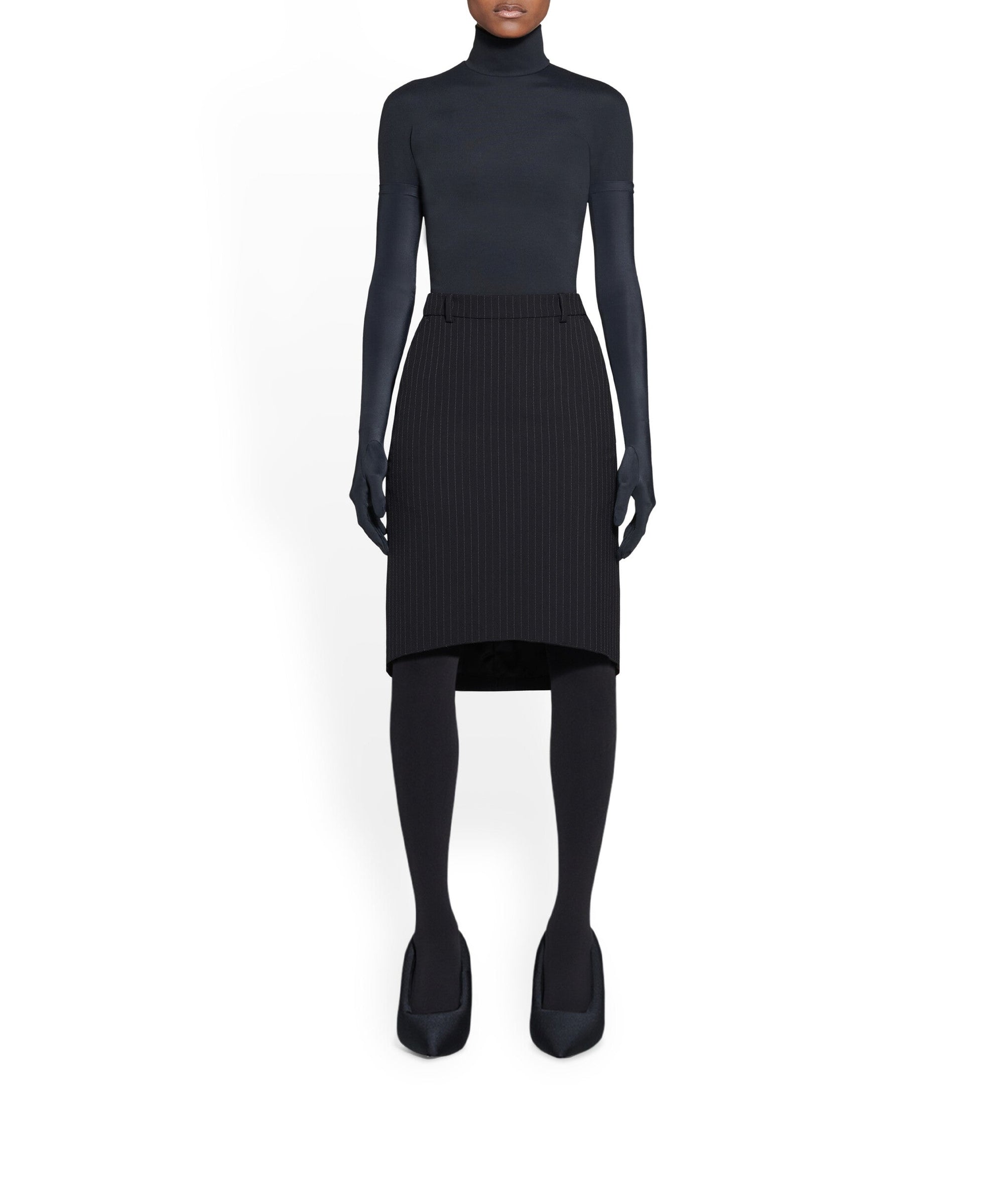 Hourglass Pencil Skirt - Black & White
