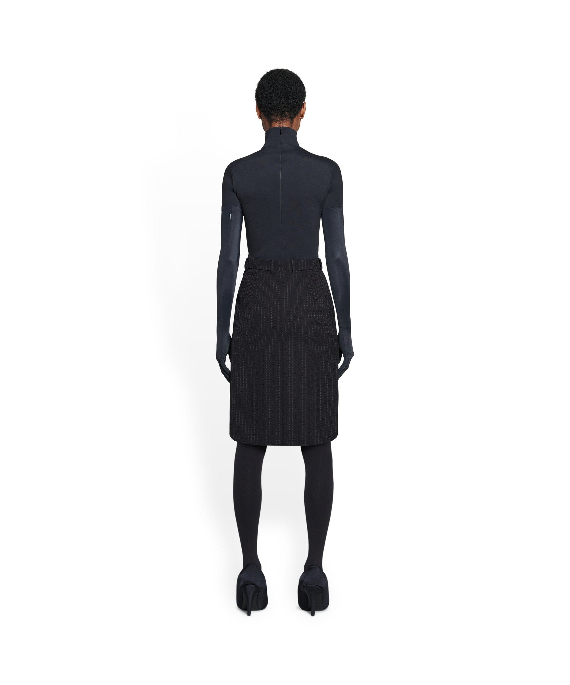 Hourglass Pencil Skirt - Black & White