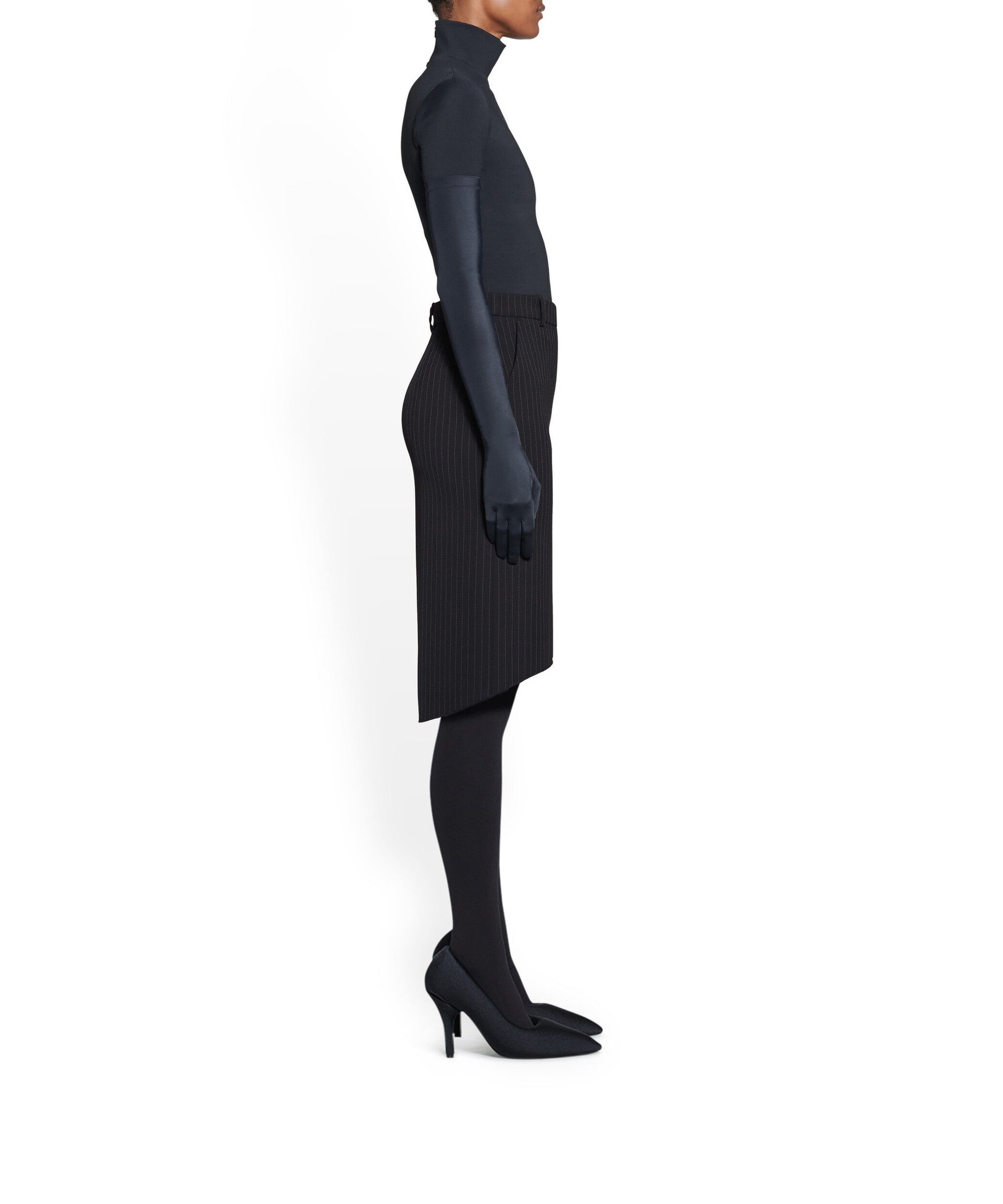 Hourglass Pencil Skirt - Black & White