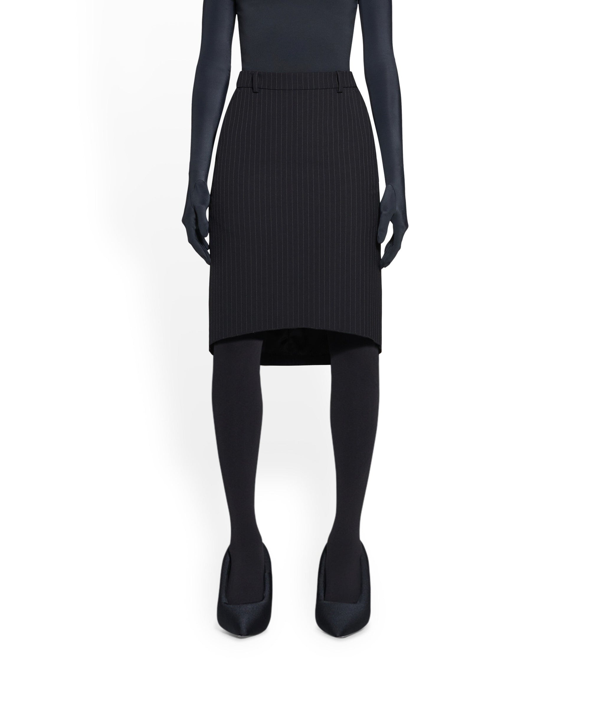 Hourglass Pencil Skirt - Black & White