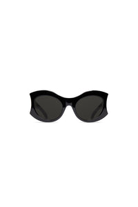 Hourglass Round black Sunglasses - Black