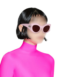 Hourglass Round pink Sunglasses - Pink