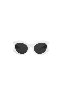 Hourglass Round white Sunglasses - White