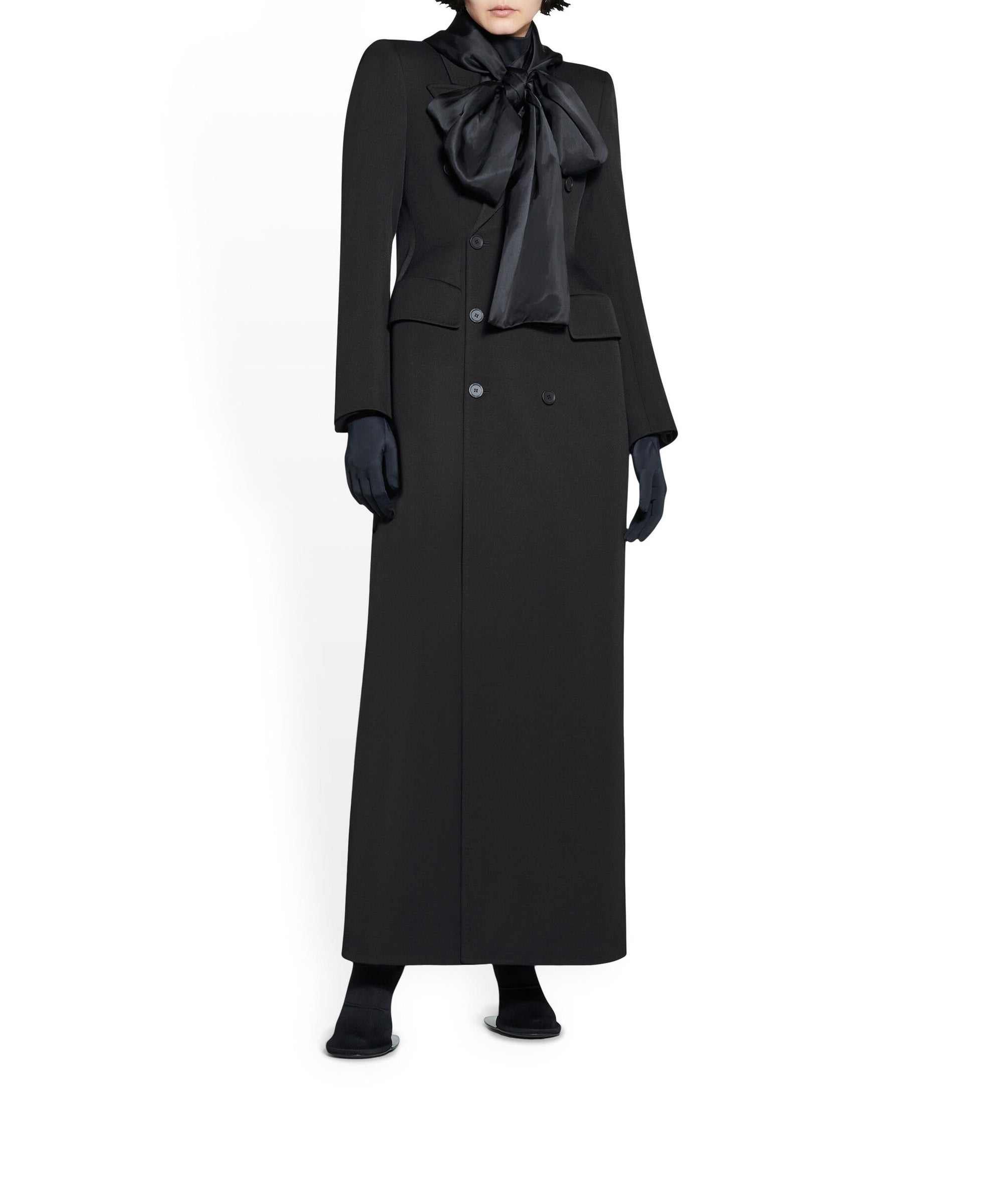 Maxi Hourglass Coat - Black