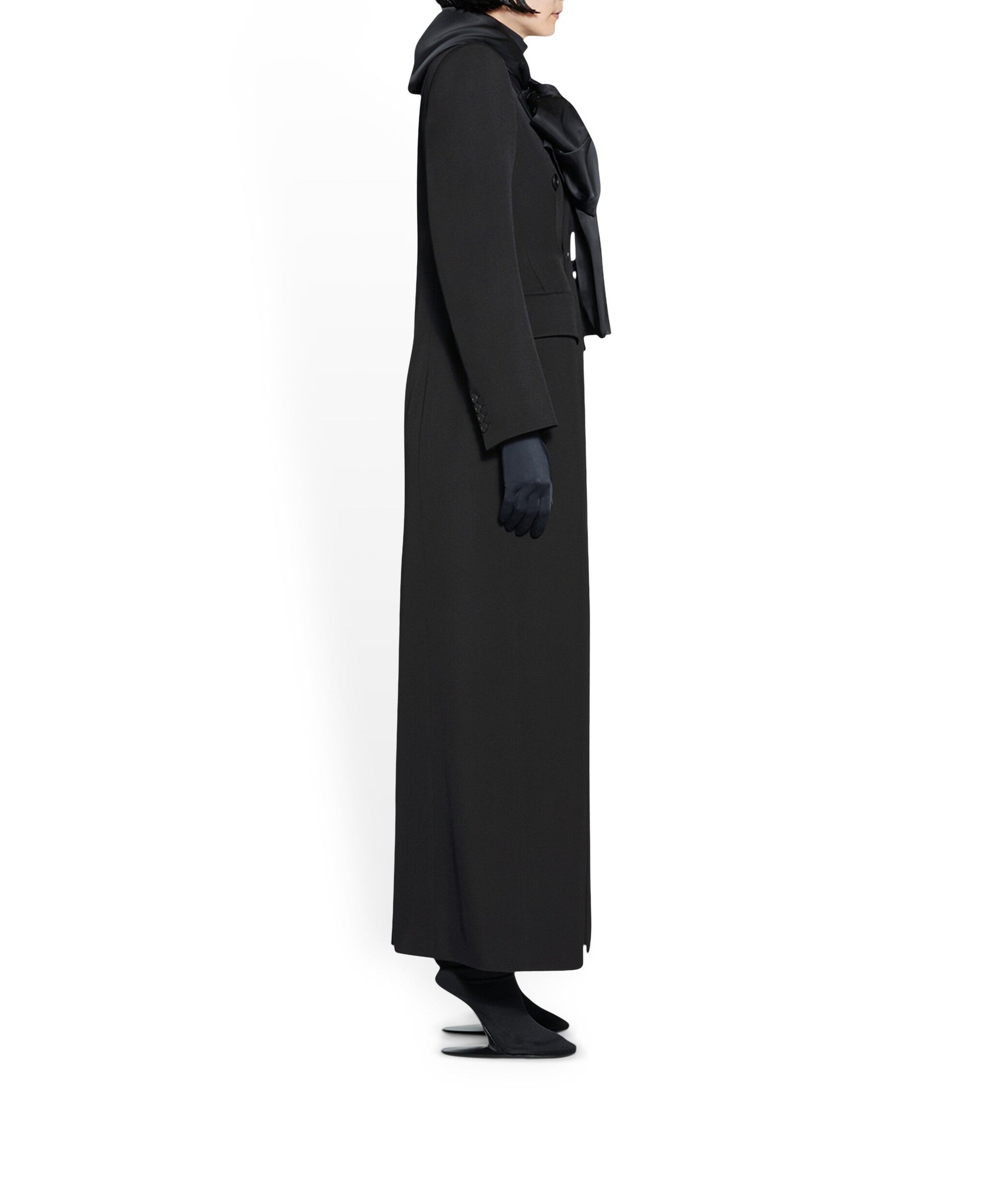 Maxi Hourglass Coat - Black