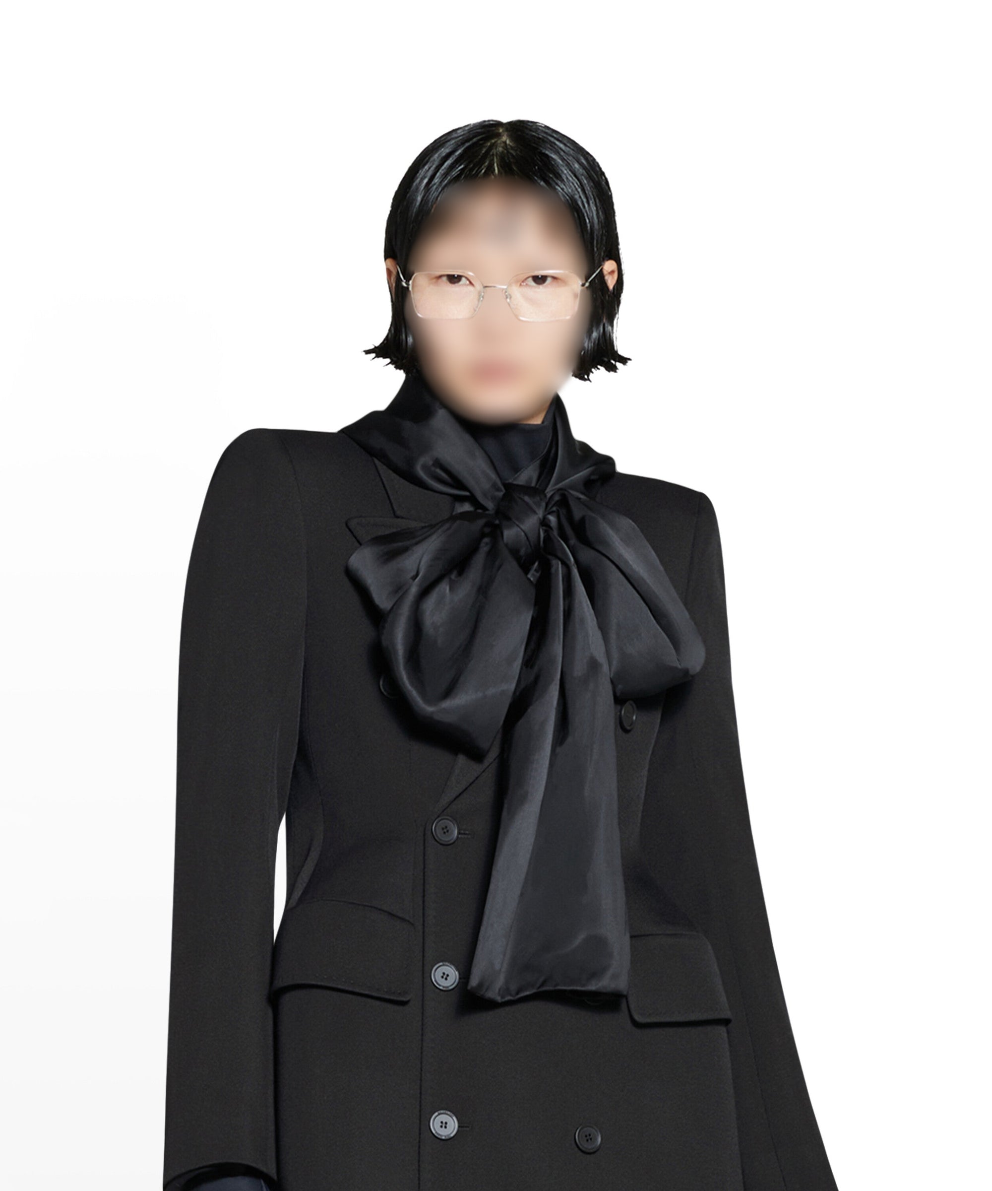 Maxi Hourglass Coat - Black