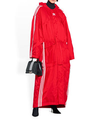 Balenciaga X Adidas Detachable burgundy & red Parka - Burgundy & Red