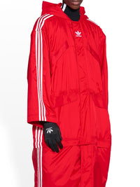Balenciaga X Adidas Detachable burgundy & red Parka - Burgundy & Red