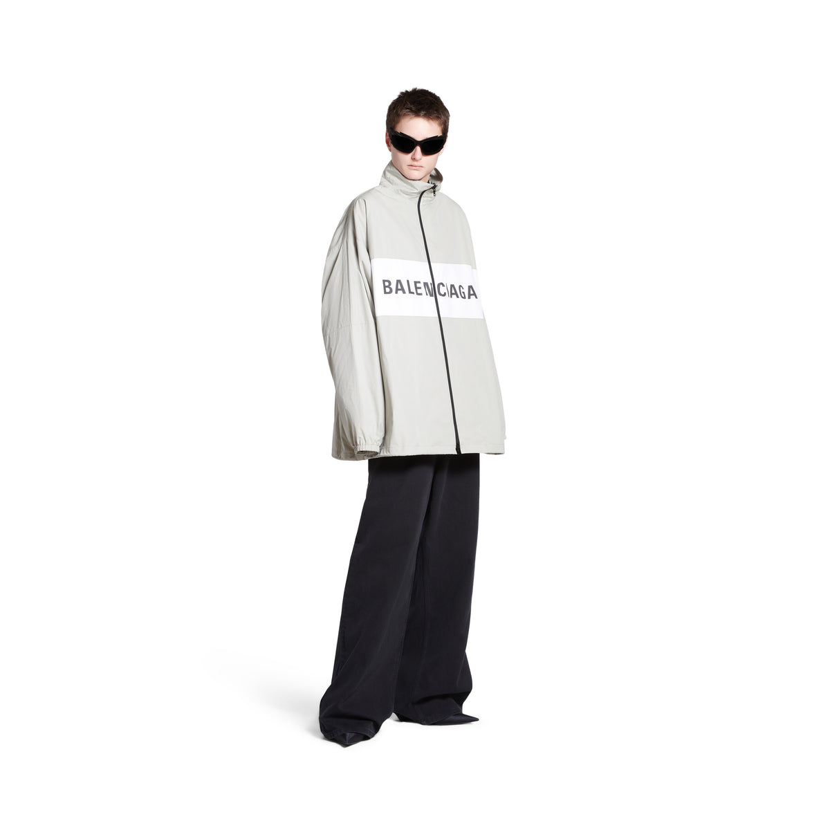 Logo Zip-Up Jacket - Cement Beige