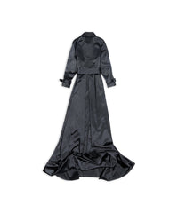 Trench Coat Gown - Black