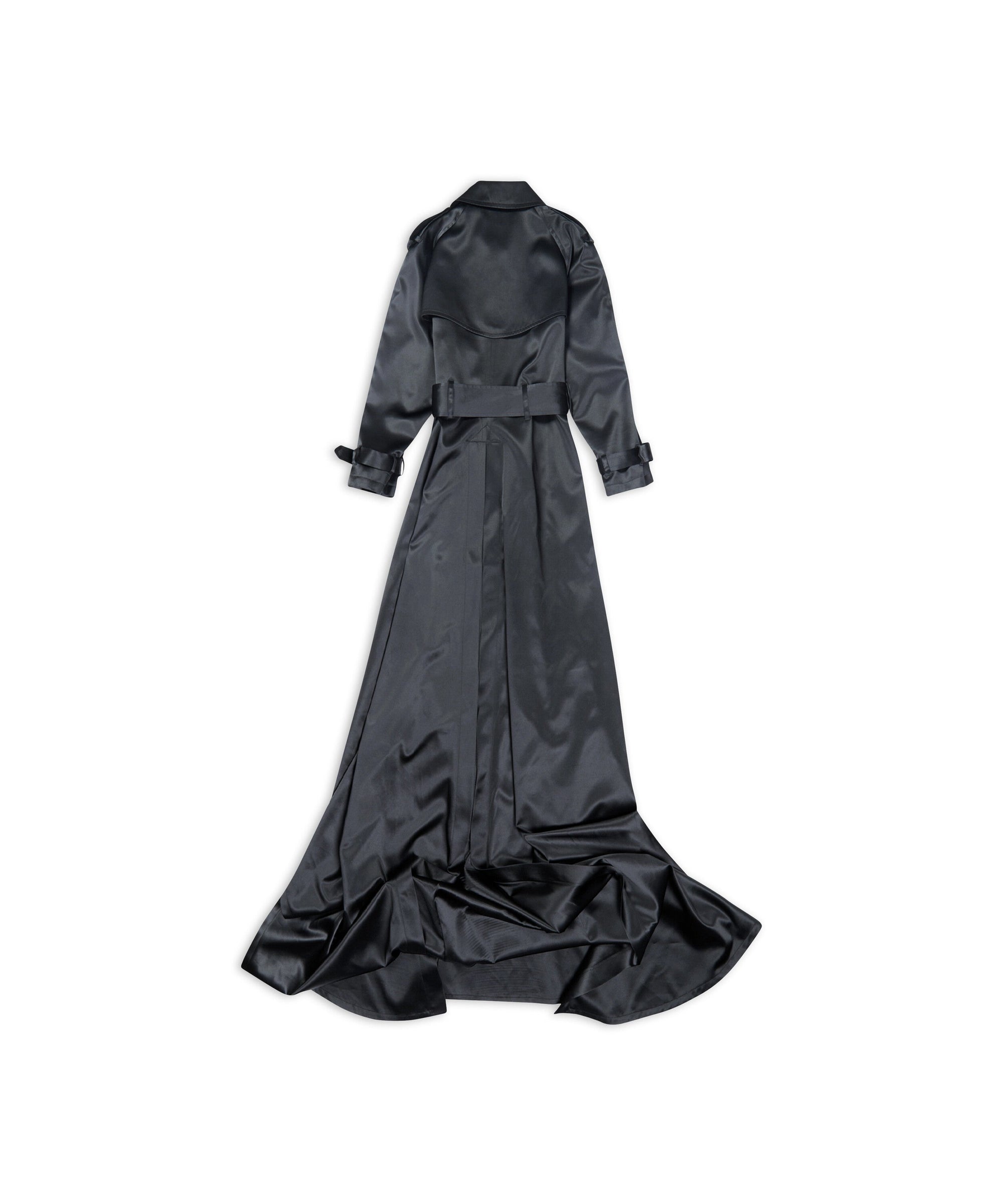 Trench Coat Gown - Black