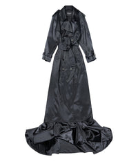 Trench Coat Gown - Black
