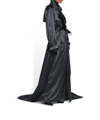 Trench Coat Gown - Black