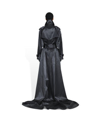 Trench Coat Gown - Black