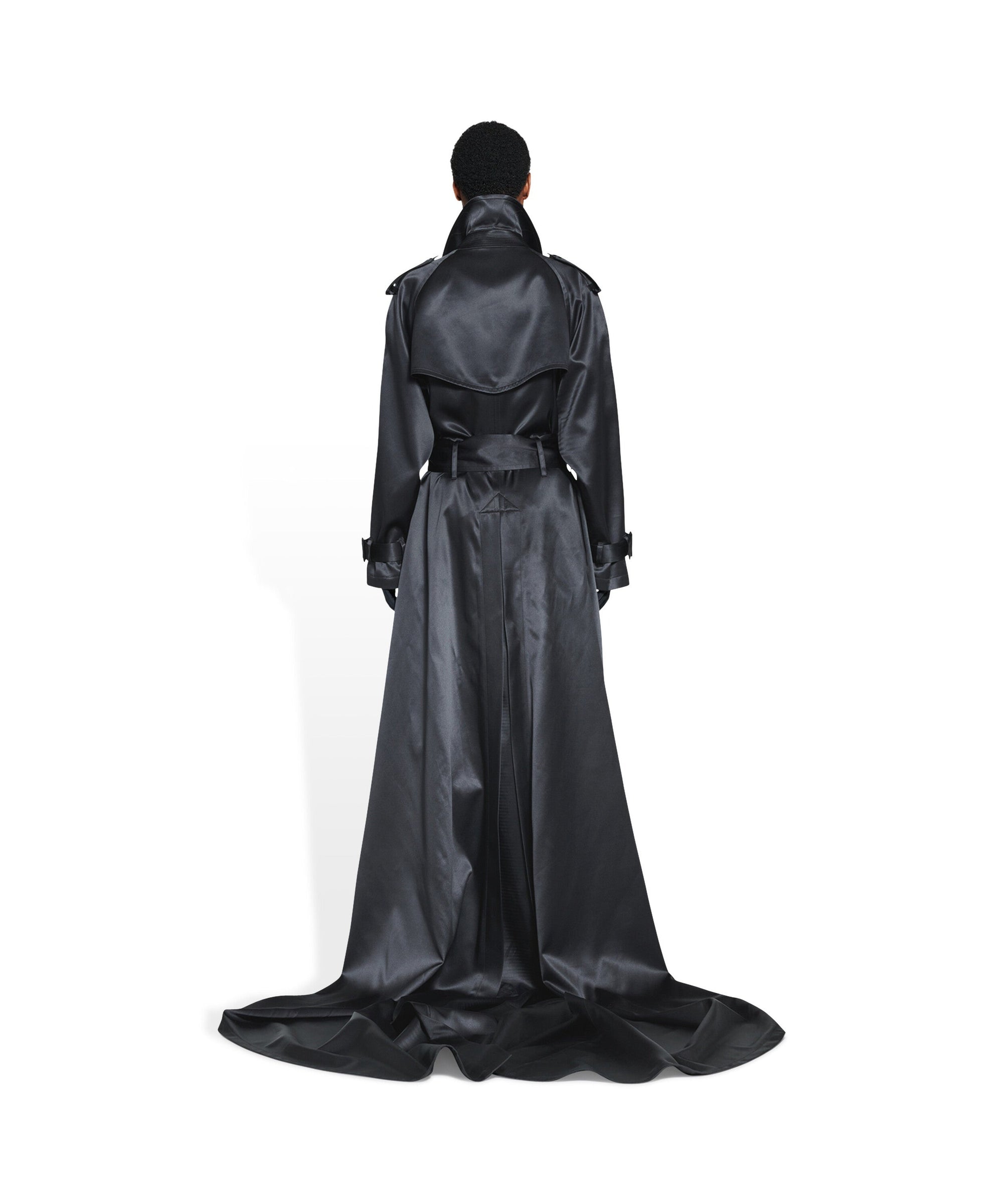 Trench Coat Gown - Black