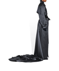 Trench Coat Gown - Black