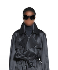 Trench Coat Gown - Black