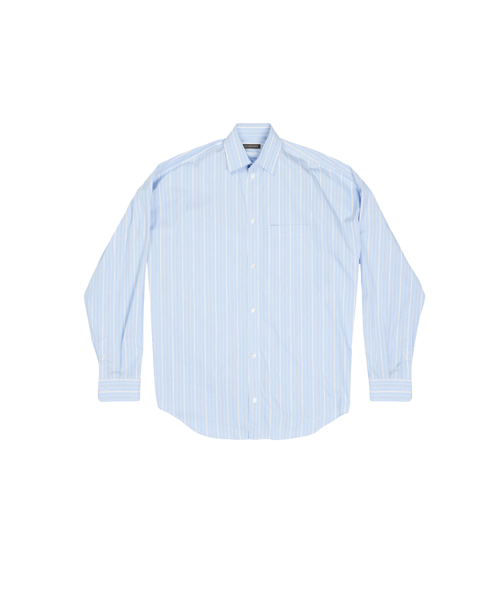Cocoon Shirt - Skye Blue & White