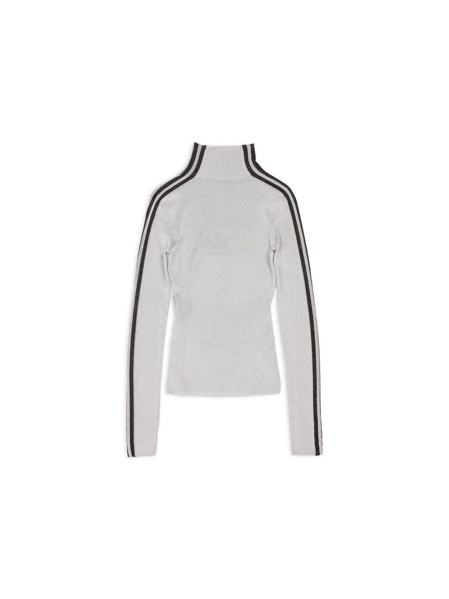 Balenciaga X Adidas Athletic Mock Neck silver & black Turtle Neck - Silver & Black