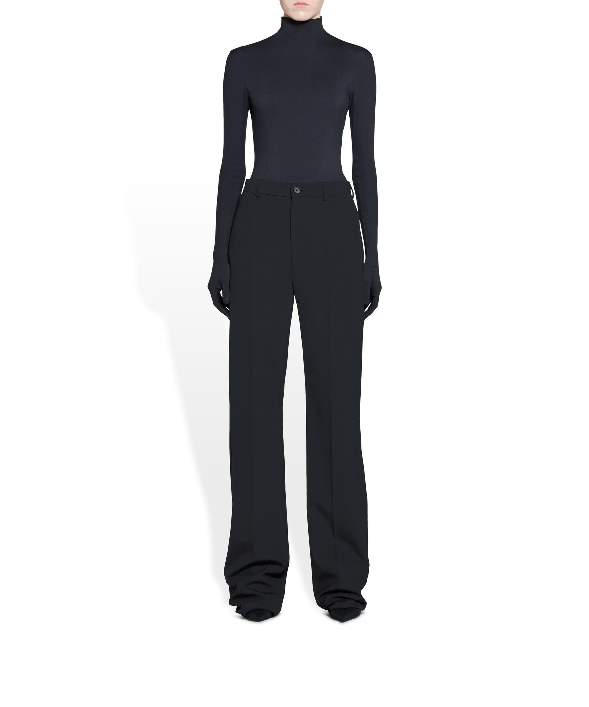 Straight Leg Pants - Black