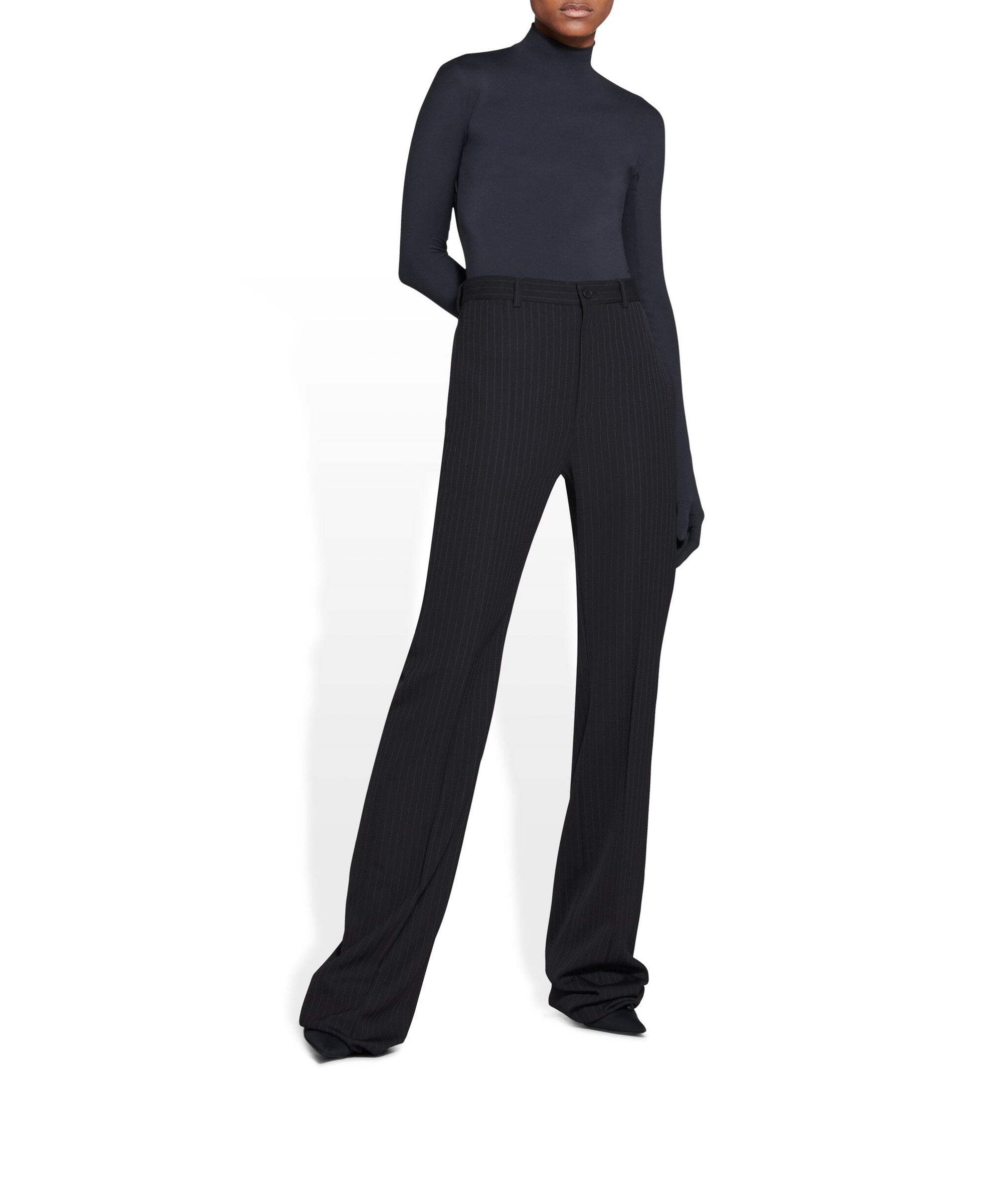 Straight Leg Pants - Black & White