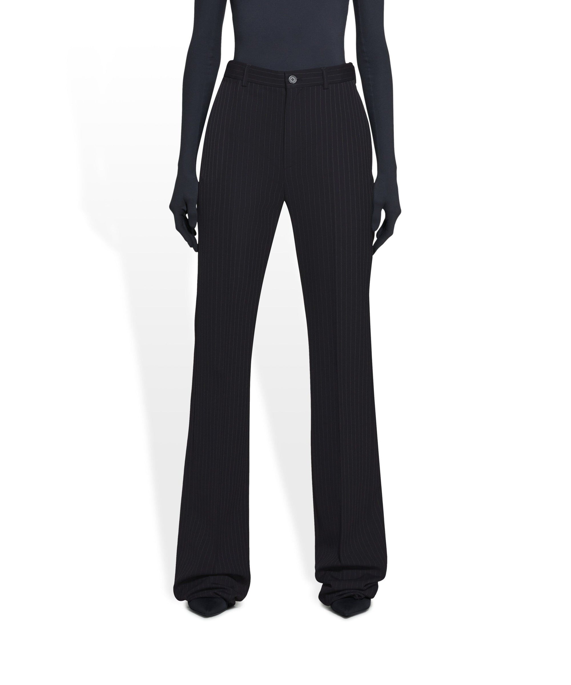 Straight Leg Pants - Black & White