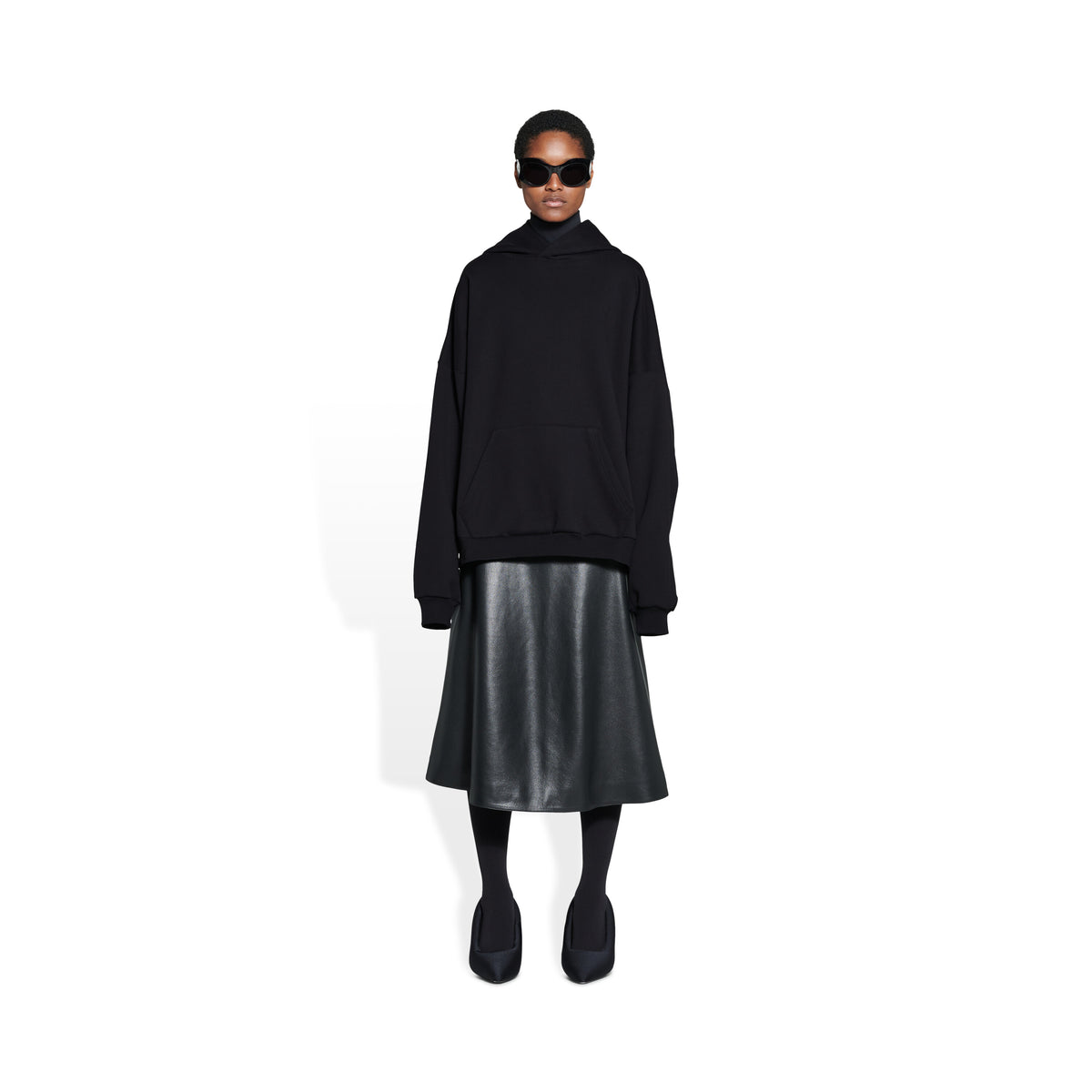 Care Label Hoodie - Black & White