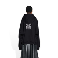 Care Label Hoodie - Black & White