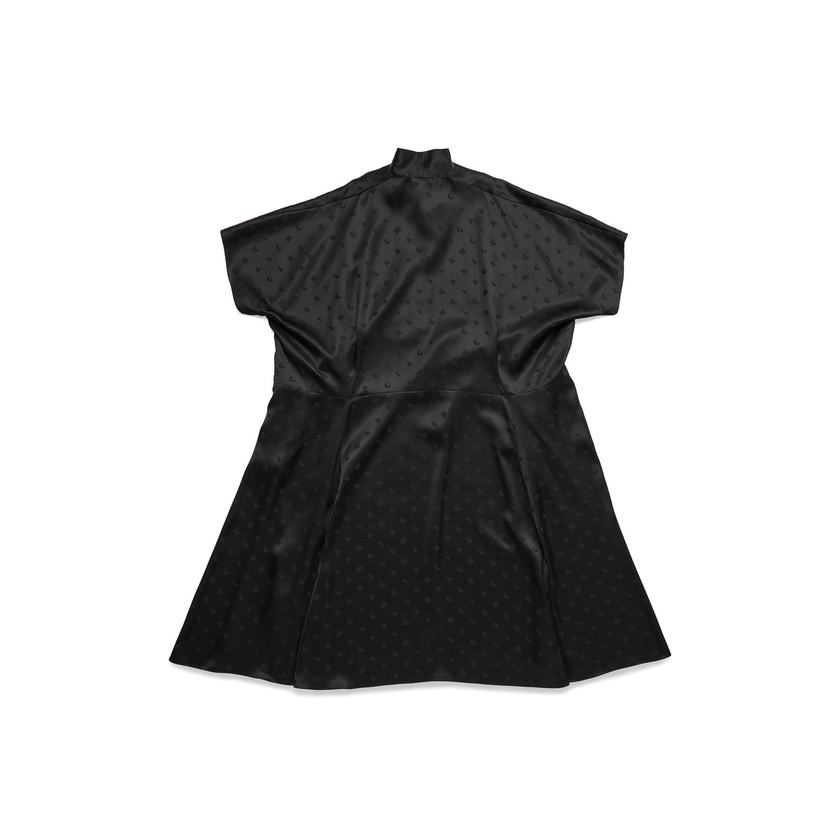 Logo Letters All Over Oversized Dress - Black