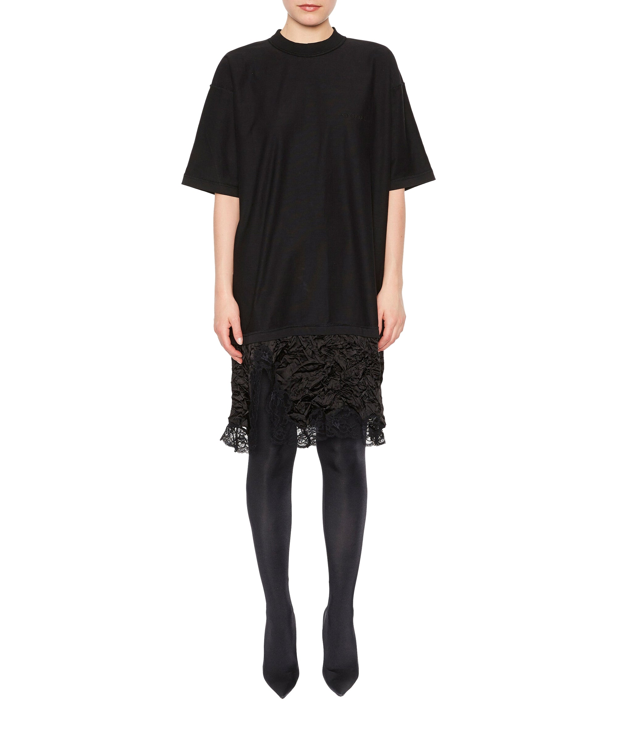 Inside Out T-Shirt Dress - Black