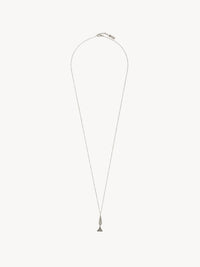 Cone And Triangle Charm silver & black Necklace - Silver & Black