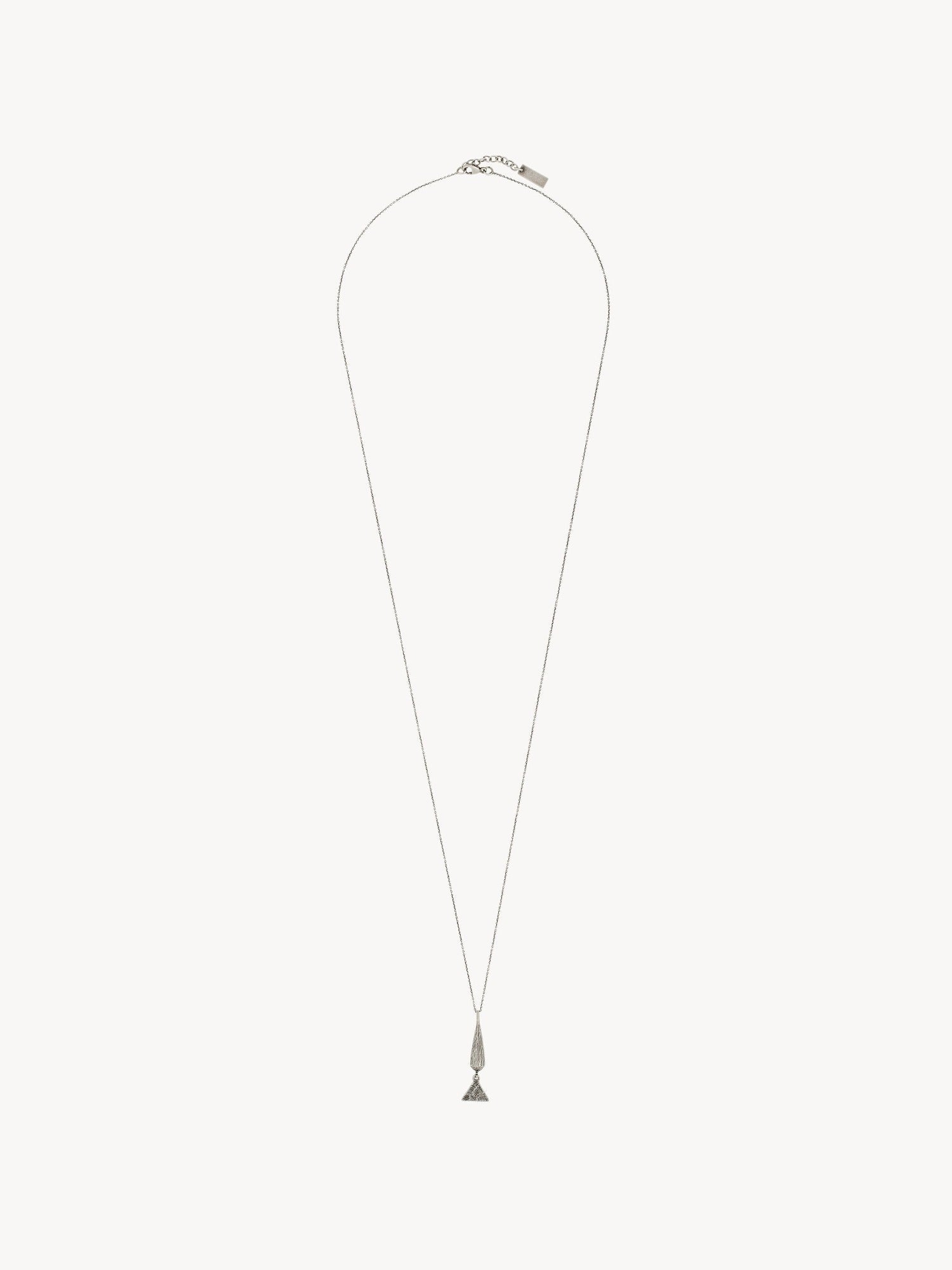 Cone And Triangle Charm silver & black Necklace - Silver & Black