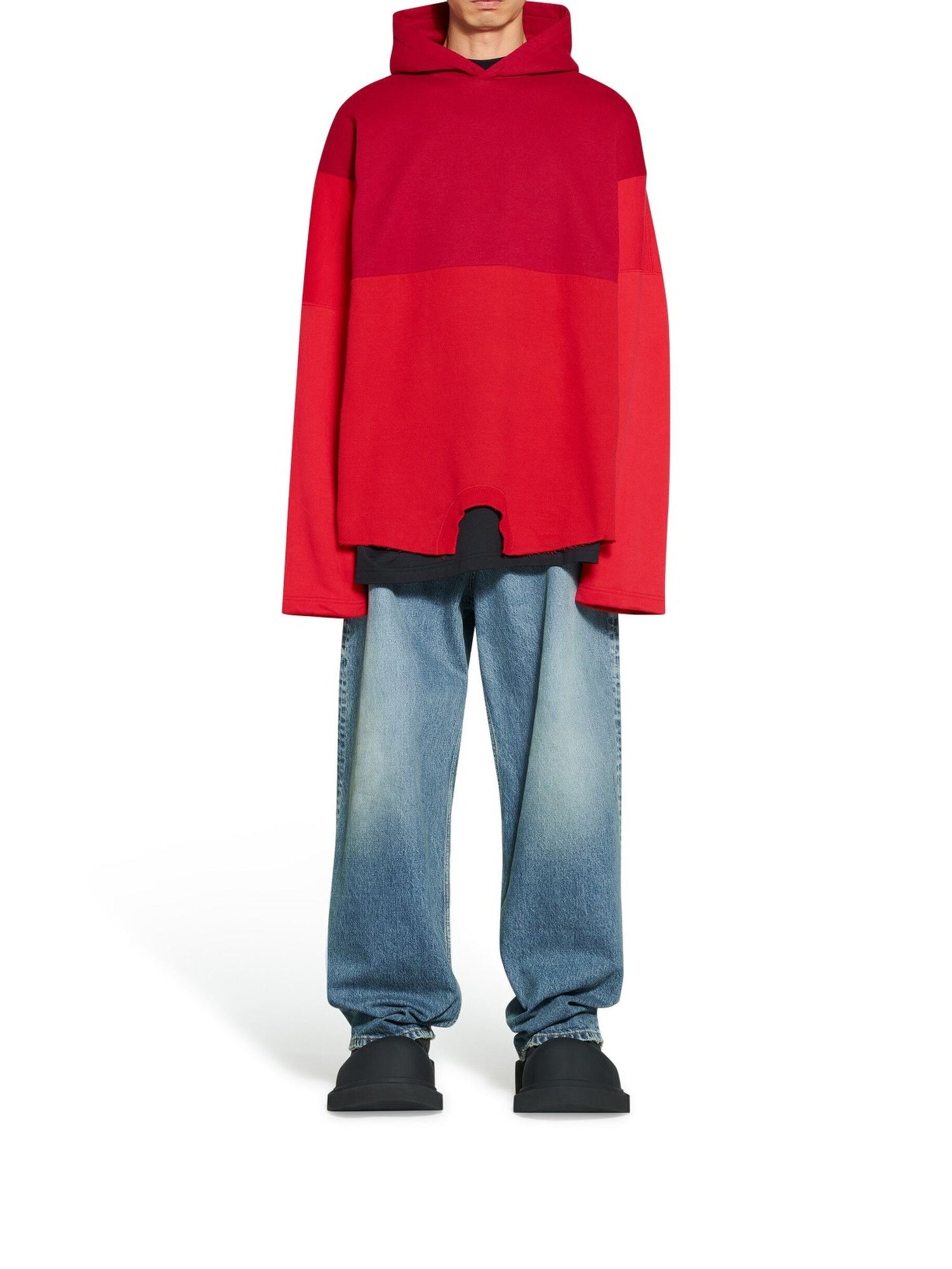I Love Balenciaga Upcycled red Hoodie - Red