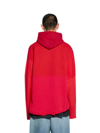 I Love Balenciaga Upcycled red Hoodie - Red
