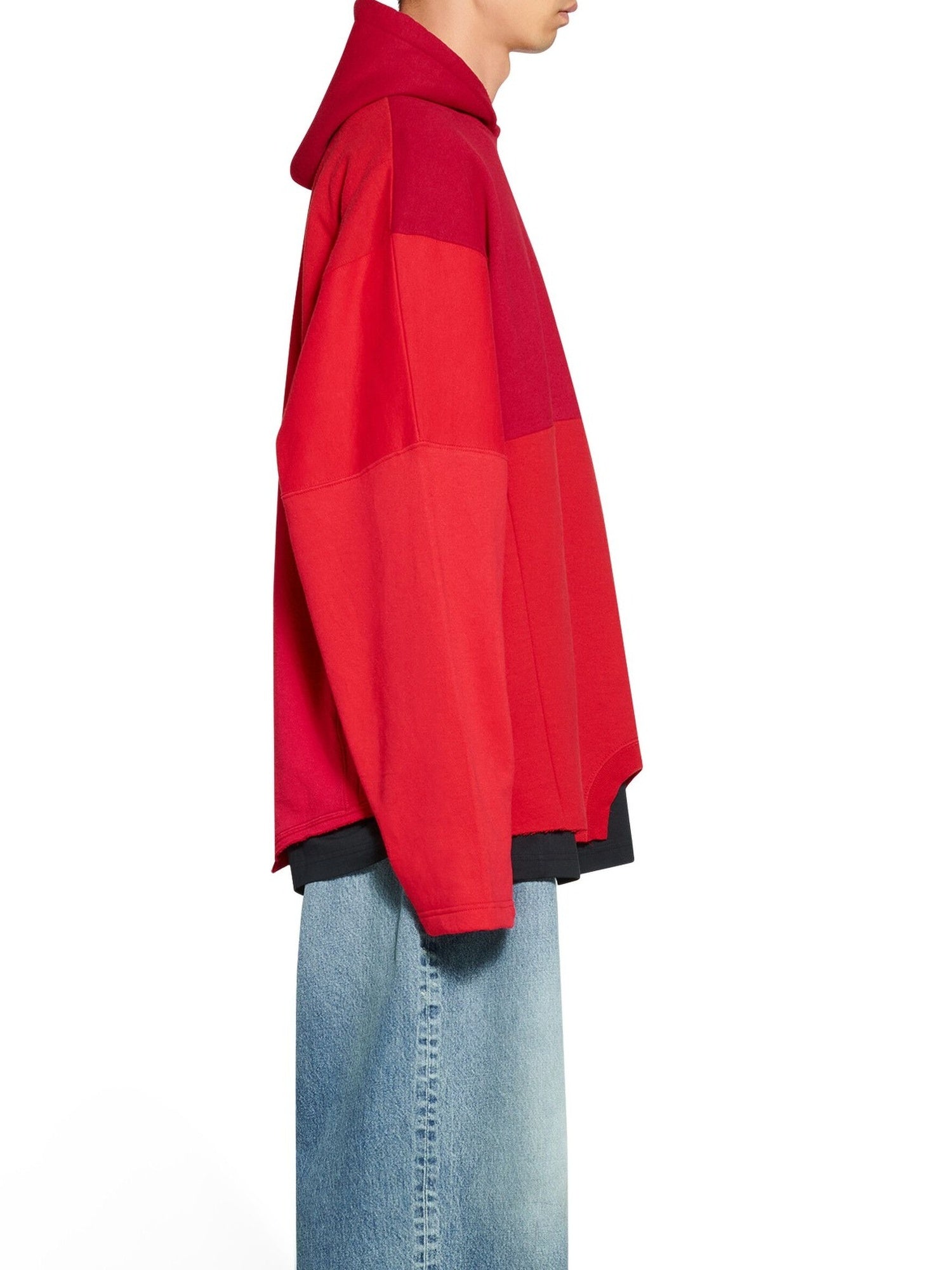I Love Balenciaga Upcycled red Hoodie - Red