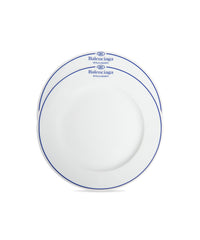 Medium Plate - White & Blue