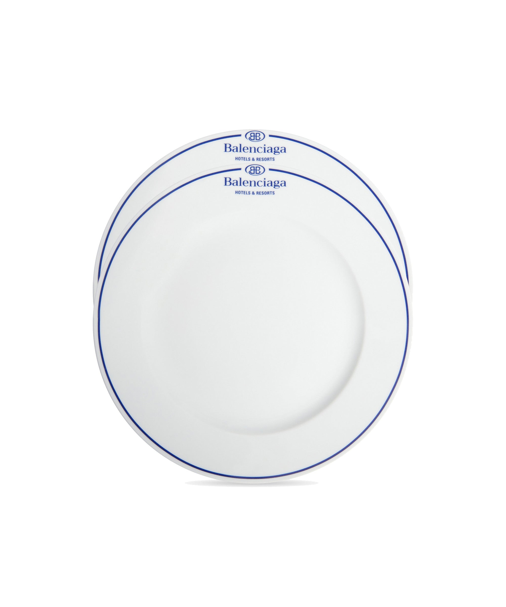 Medium Plate - White & Blue