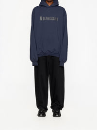 Caps Med Boxy navy & black Hoodie - Navy & Black